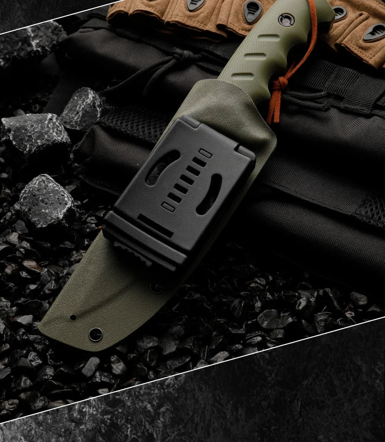 High-quality 440C steel fixed blade, straight outdoor knife