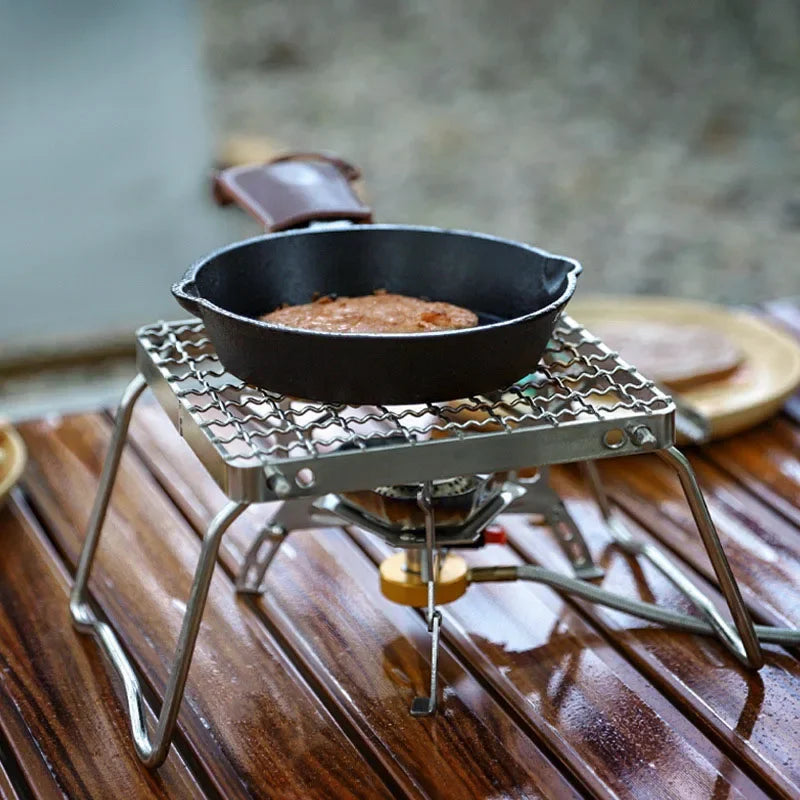 Folding Stainless Steel Campfire Grill Grate