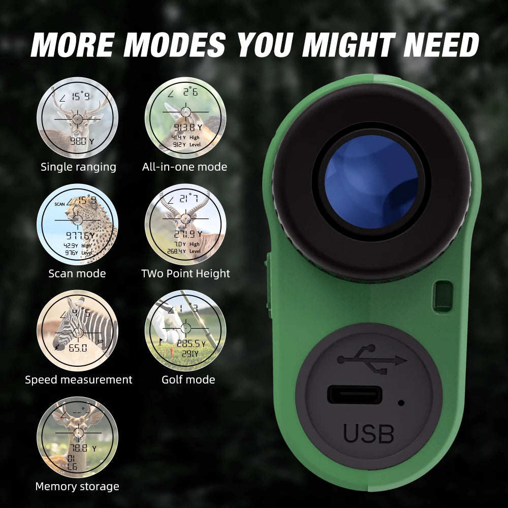 1000M Multi-Function Hunting Laser Rangefinder