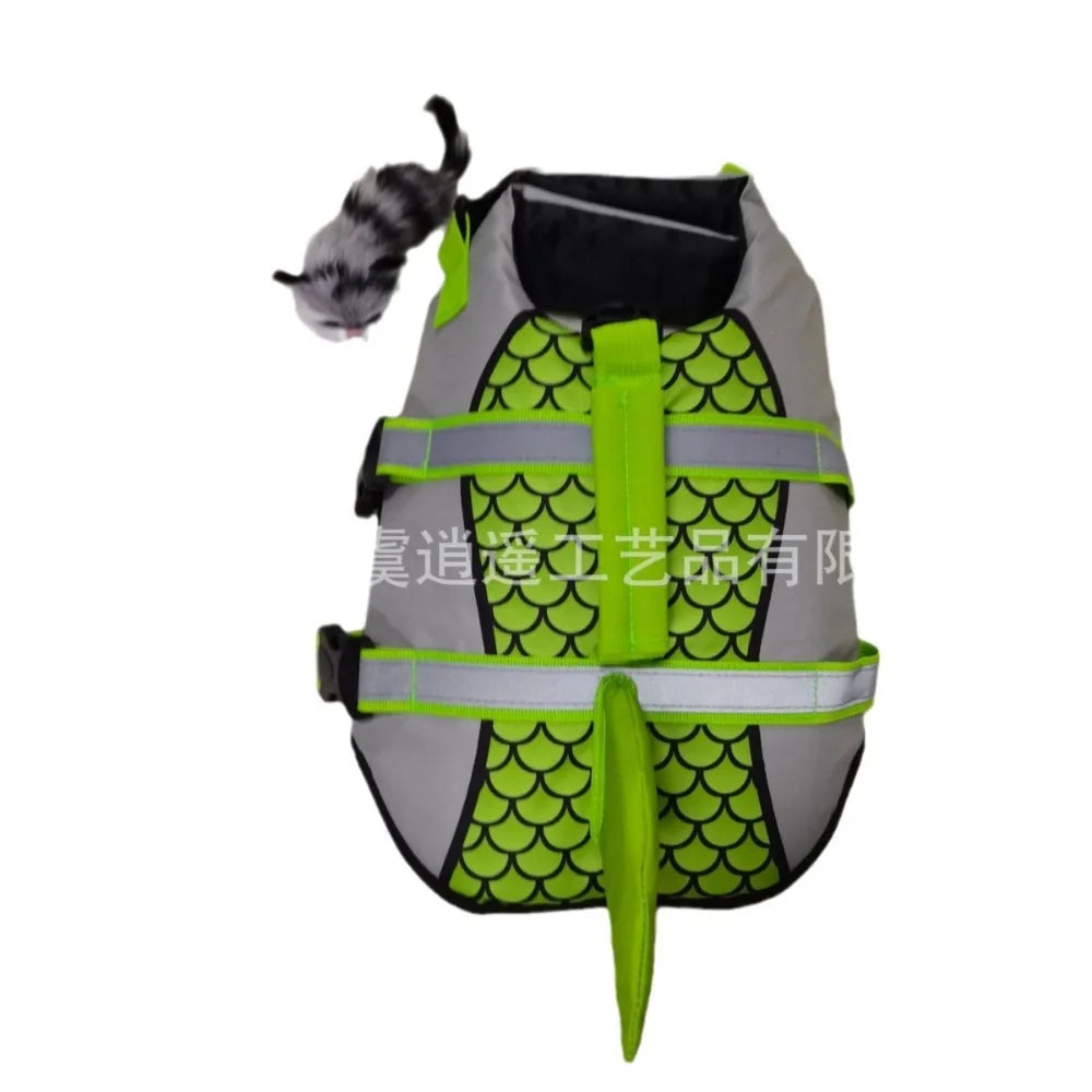 Shark Dog Life Jacket Enhanced Buoyancy for Swimming