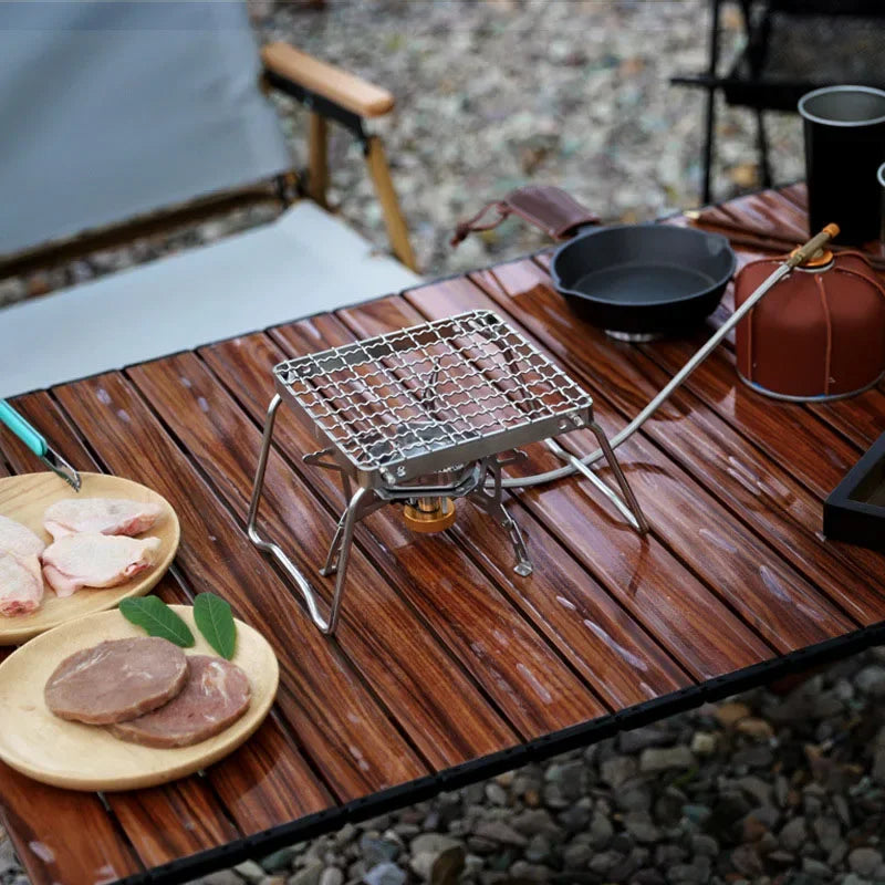 Folding Stainless Steel Campfire Grill Grate