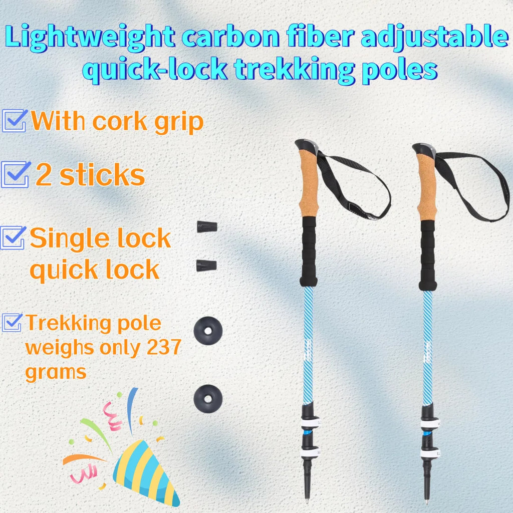 Lightweight Carbon Fiber Trekking Poles