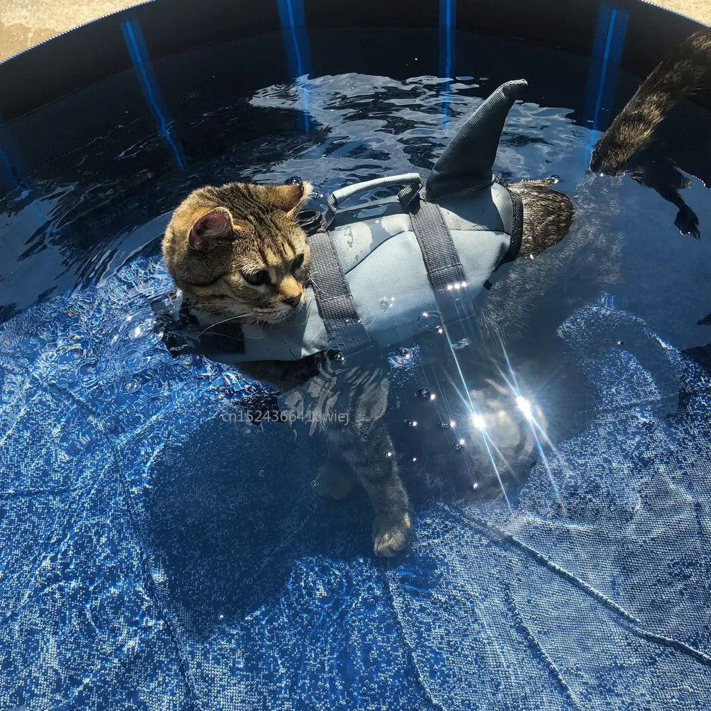 Shark Dog Life Jacket Enhanced Buoyancy for Swimming