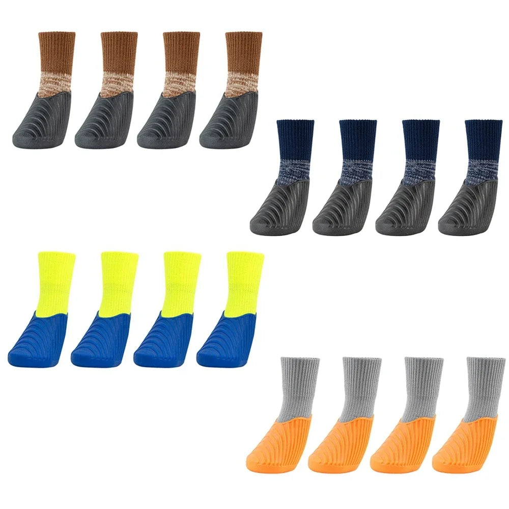 4pcs Dog Shoes, Waterproof with Antislip Sole