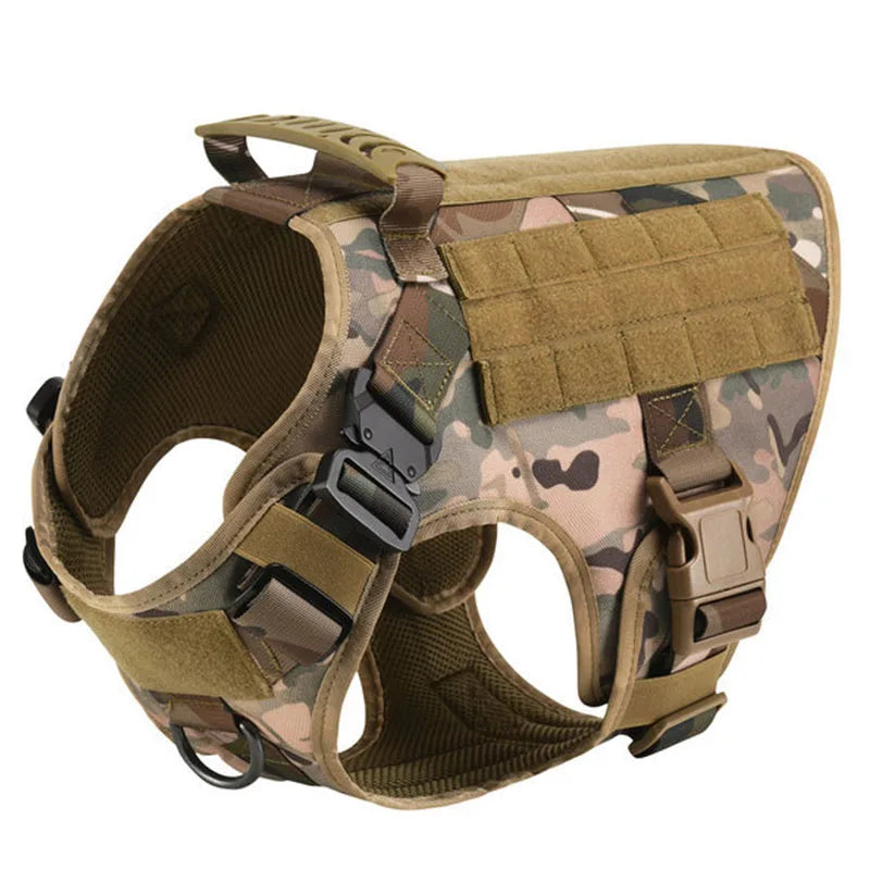 6pc Tactical Dog Harness, Collar, And Leash Set