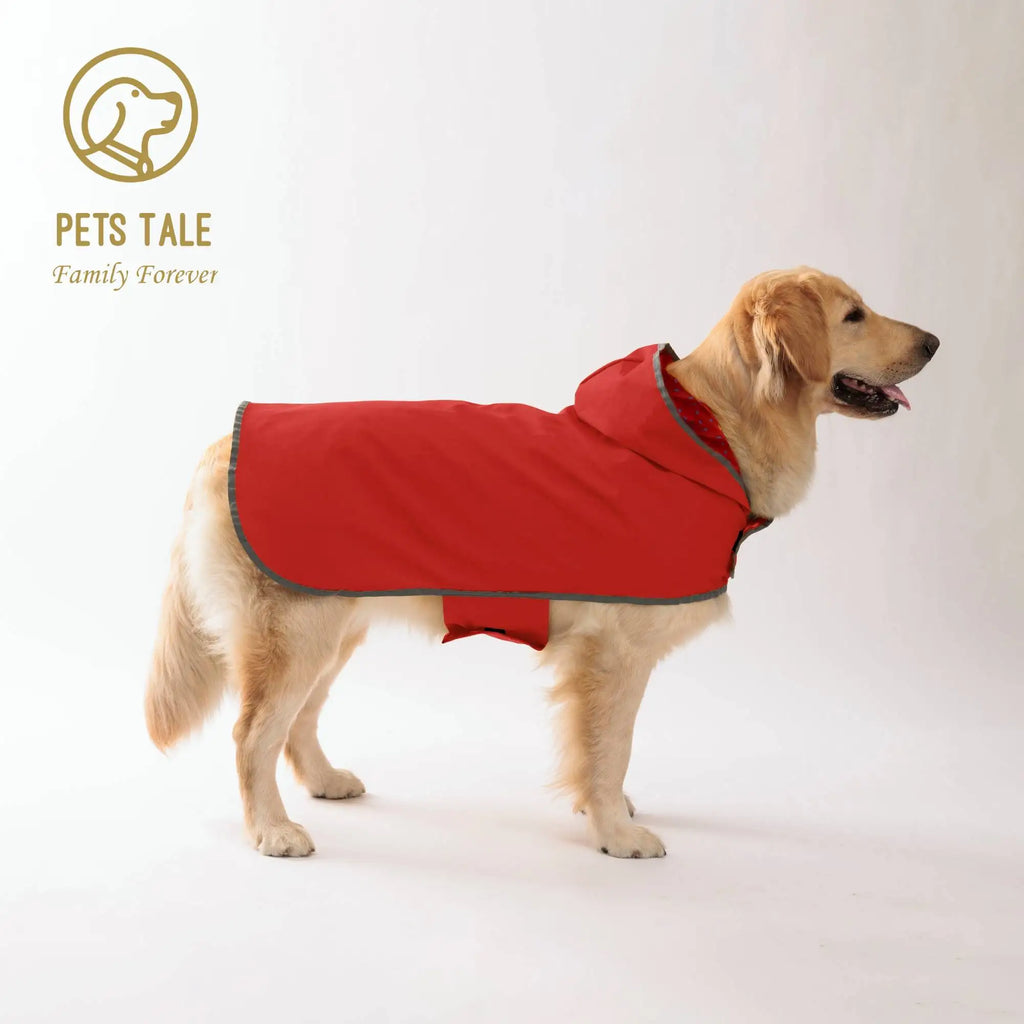 Dog Raincoat: Dual-sided Waterproof Coat with Velcro Closure