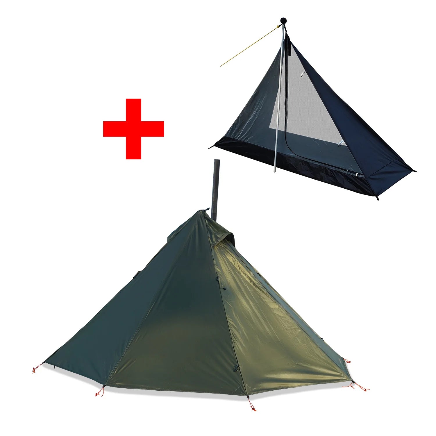 1-Person Camping Hot Tent with Chimney