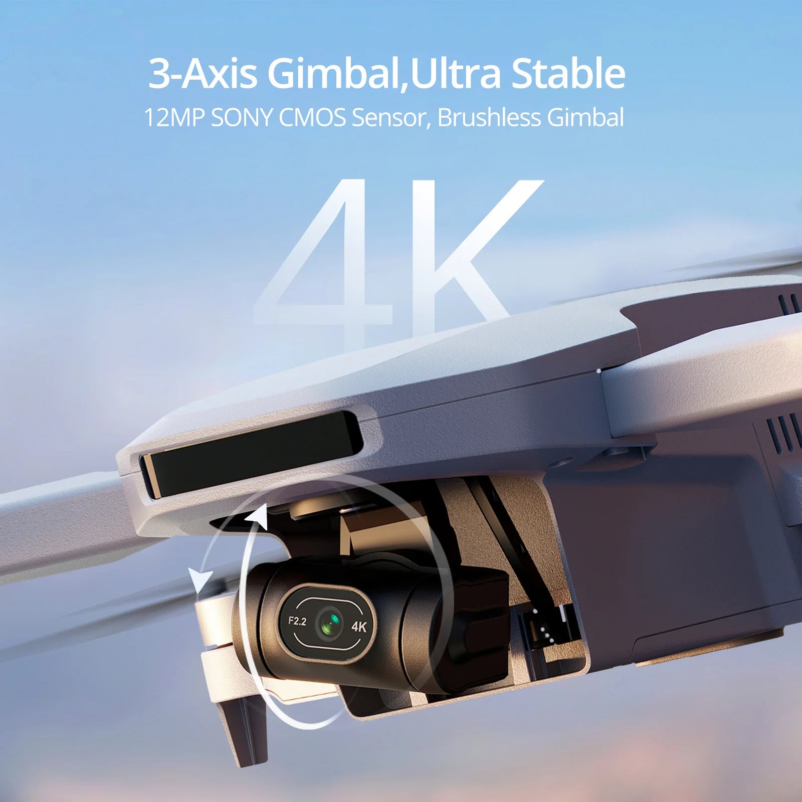 4K GPS Professional Drone with 3-Axis Gimbal - 6km Range Auto-Return