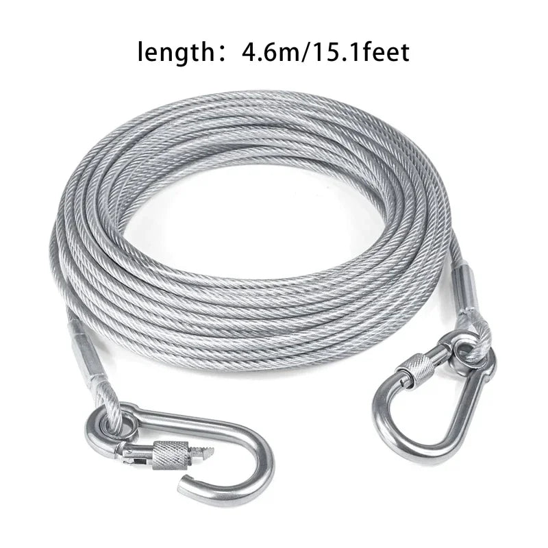Double-headed Dog Tie Out Cable Leash