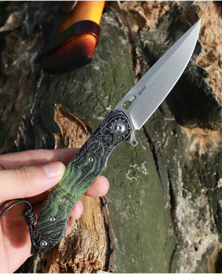 High Quality Handmade M390 Steel Folding Pocket Knife