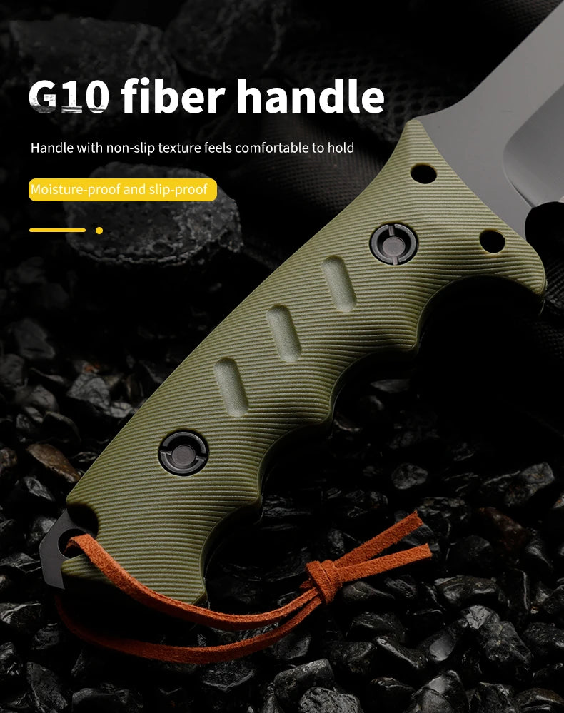 High-quality 440C steel fixed blade, straight outdoor knife