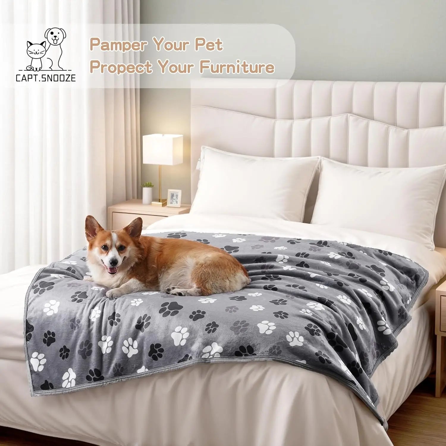 Waterproof Fleece Dog Blanket 50x60 Inches
