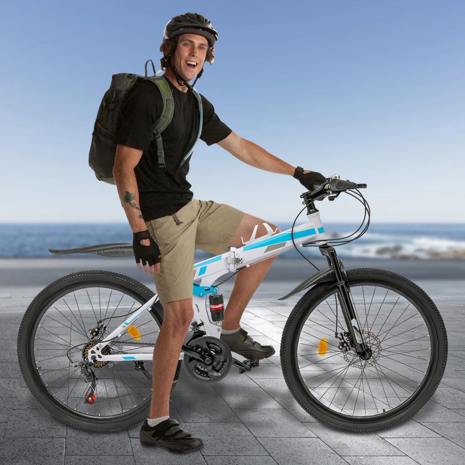 Foldable 26" Mountain Bike, 21 Speed