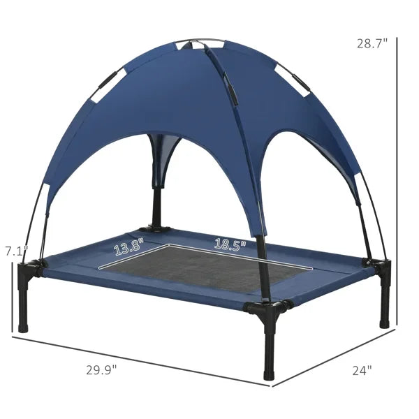 Outdoor Raised Cooling Bed with Canopy