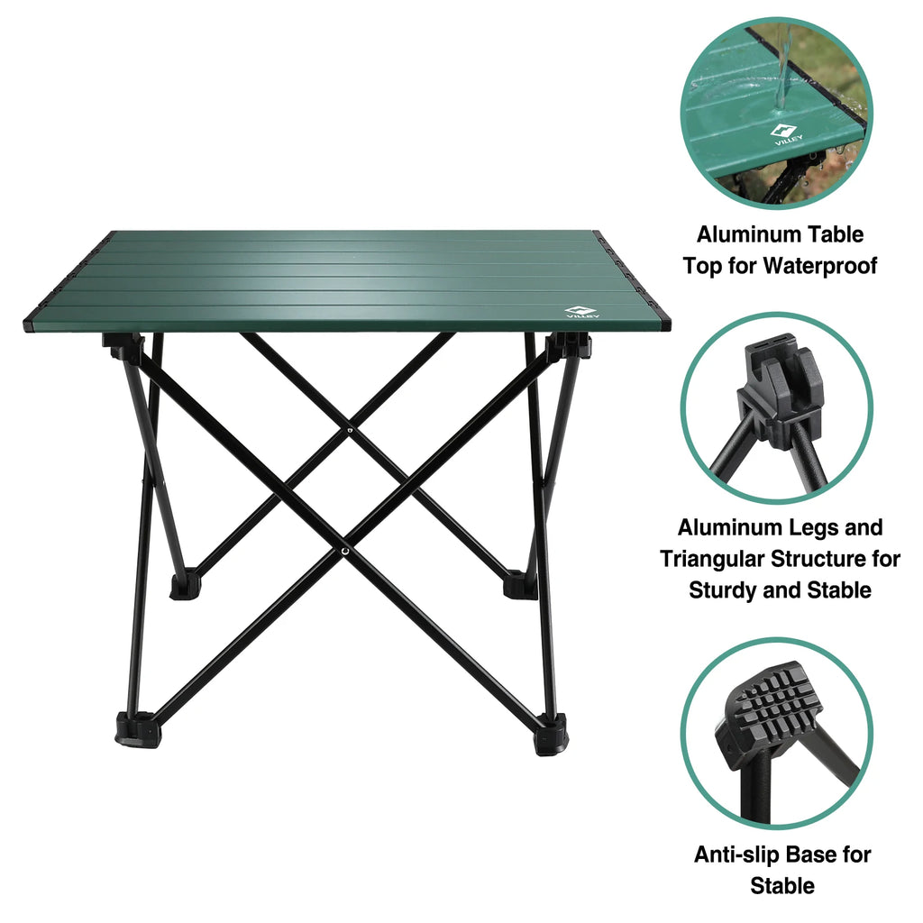 Portable Camping Side Table, Ultralight Aluminum