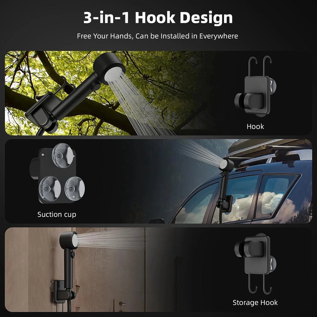 Portable Electric Heating Camping Shower with 5 Gallon Bucket