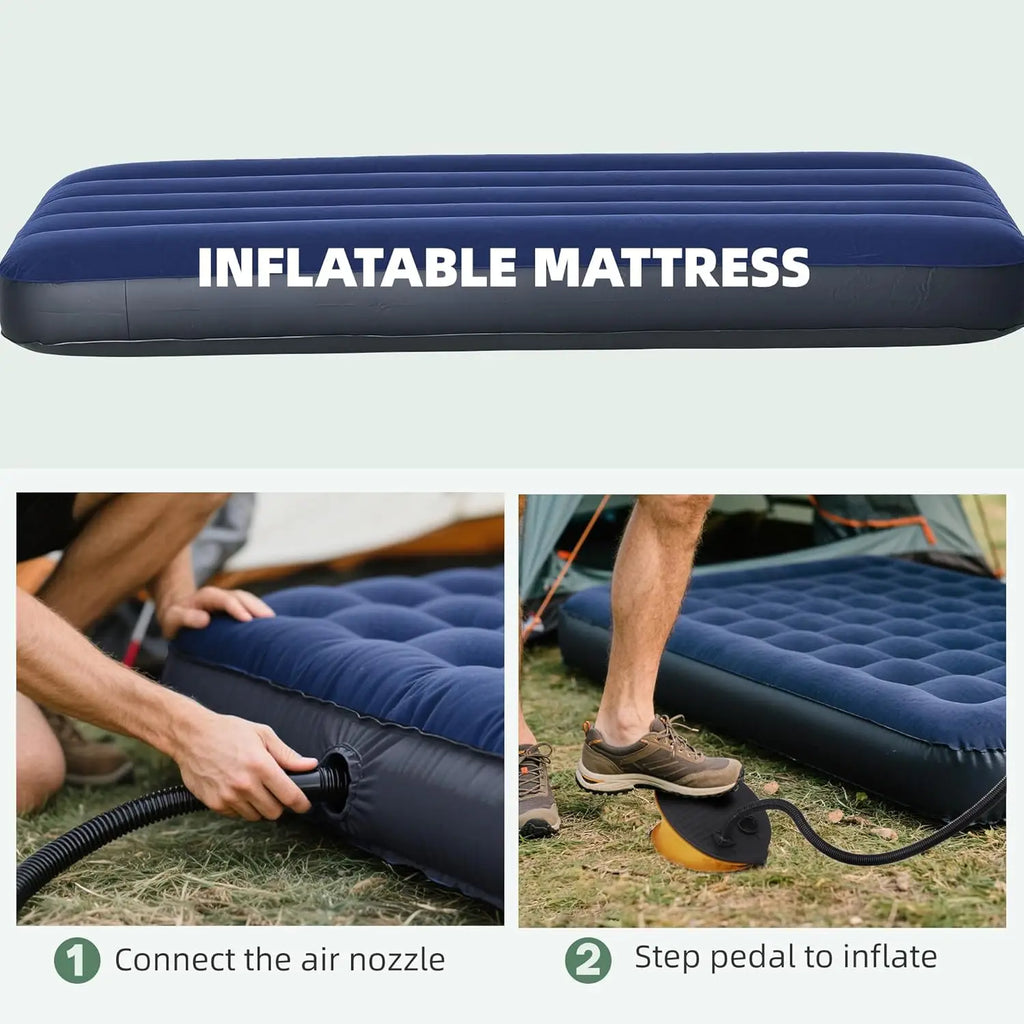 6-in-1 Folding Tent Cot with Mattress, Pillow, Sleeping Bag