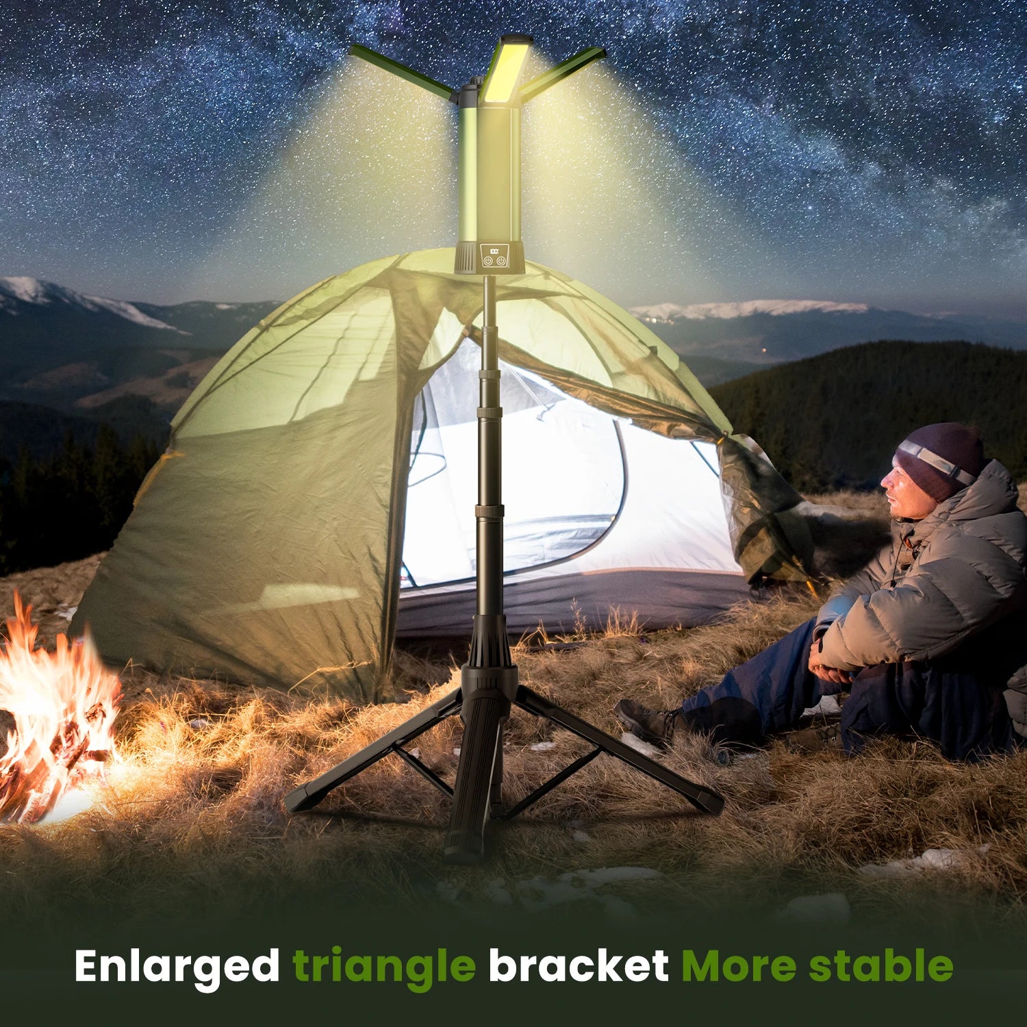 6000mAh LED Outdoor Camp Light, Adjustable, Dimmable