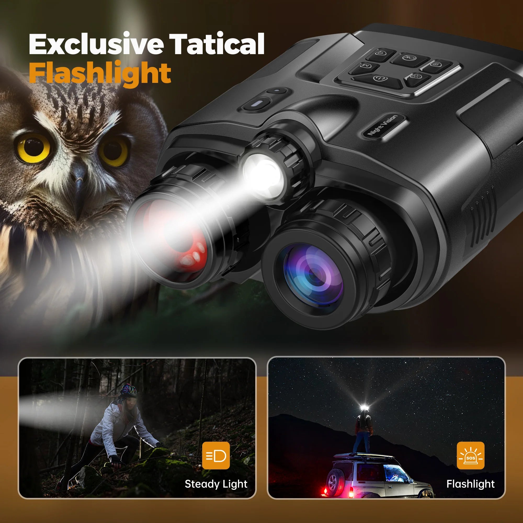 Night Vision Binoculars Rechargeable 8X Digital Zoom 600 Meters