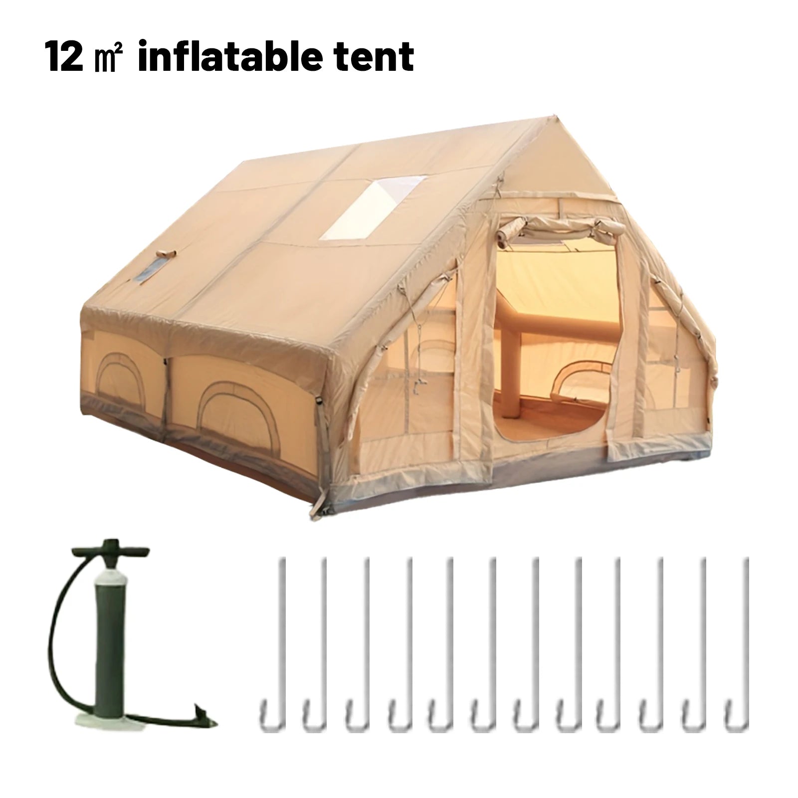 4-8 Person Inflatable Luxury Tents with Stove Plug