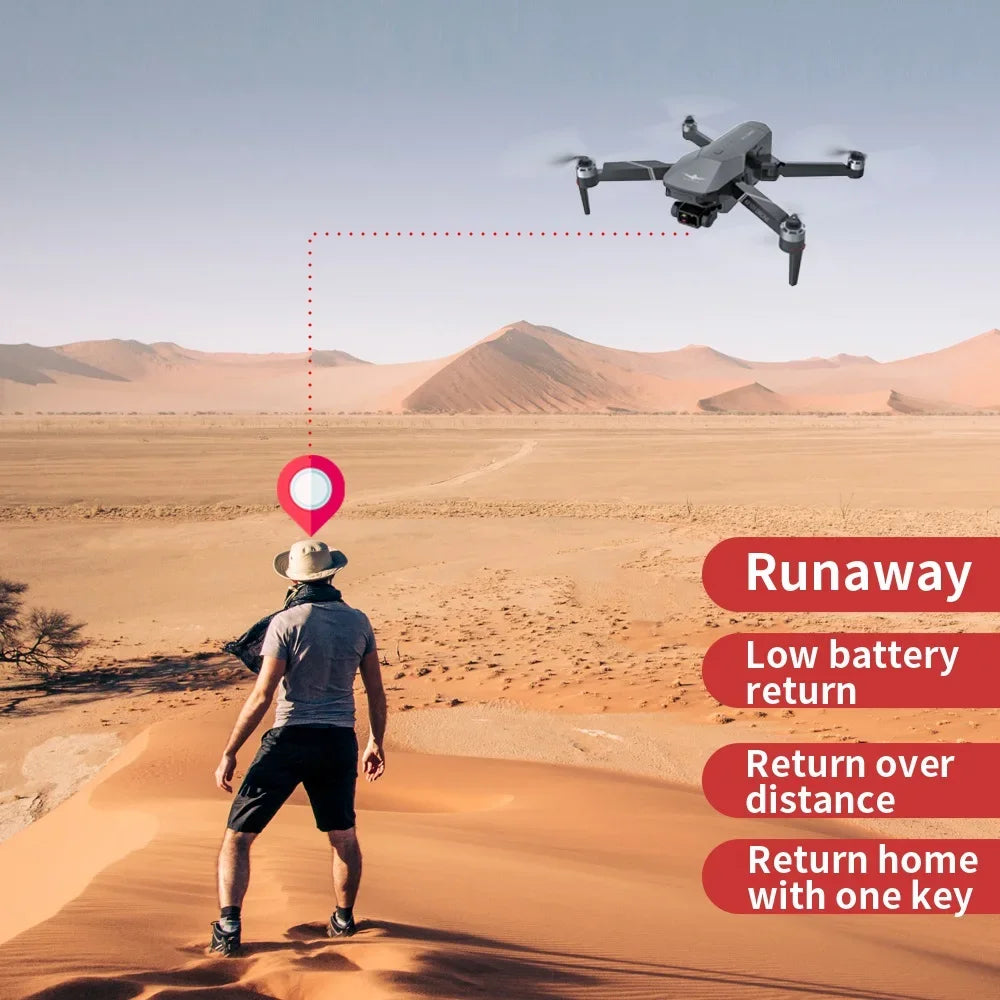 4K GPS Drone with Obstacle Avoidance & 3-Axis Gimbal - 5km Range