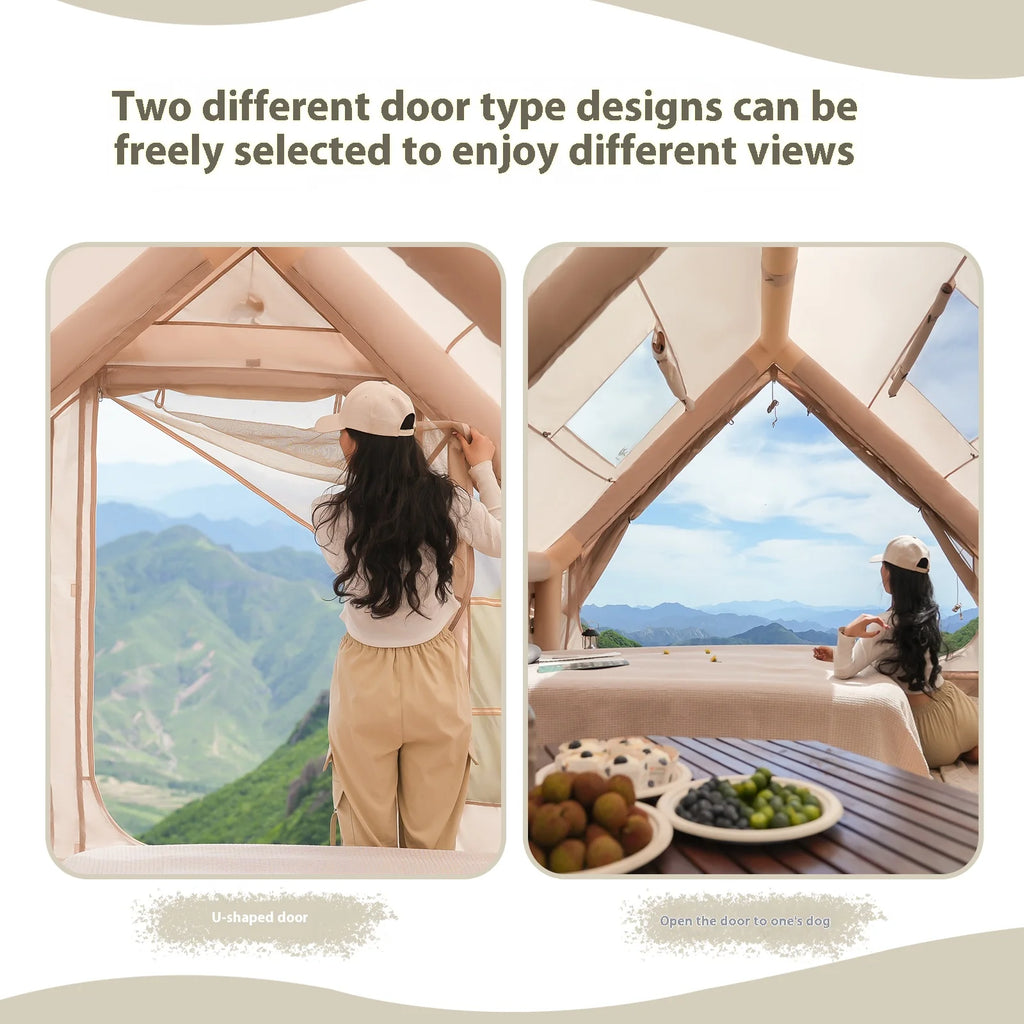 4-8 Person Inflatable Luxury Tents with Stove Plug