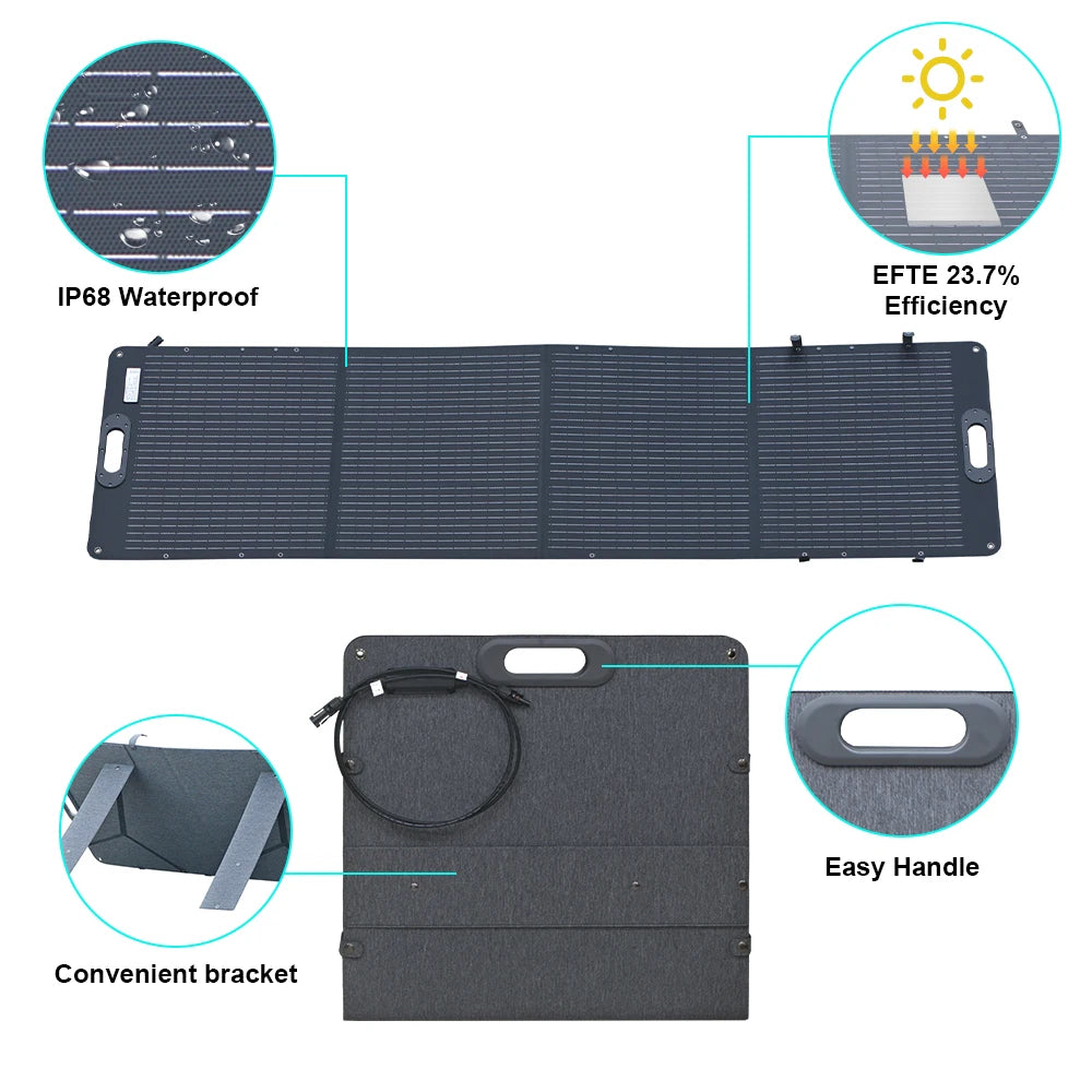Portable Foldable Solar Panel - Compact Solar Charger for Camping & Off-Grid Power