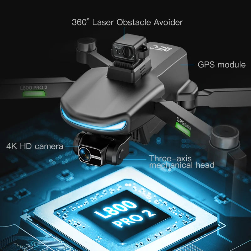 Professional Drone with 4K HD Camera & GPS Return-Home - Aerial Photography Quadcopter