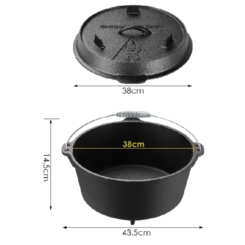 Cast Iron Dutch Oven Camping Pot