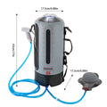 12L Portable Pressure Heating Camp Shower - Solar Heated Outdoor Shower