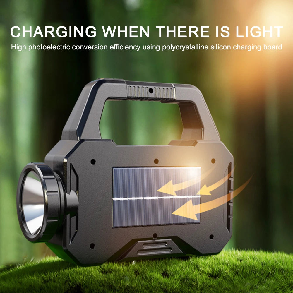 Solar Camping Lantern Long Range Powerful Solar Spotlight