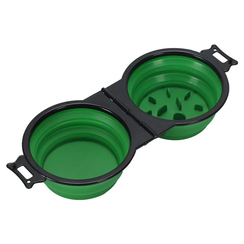 2-in-1 Foldable Dual Feeding, Drinking Bowl