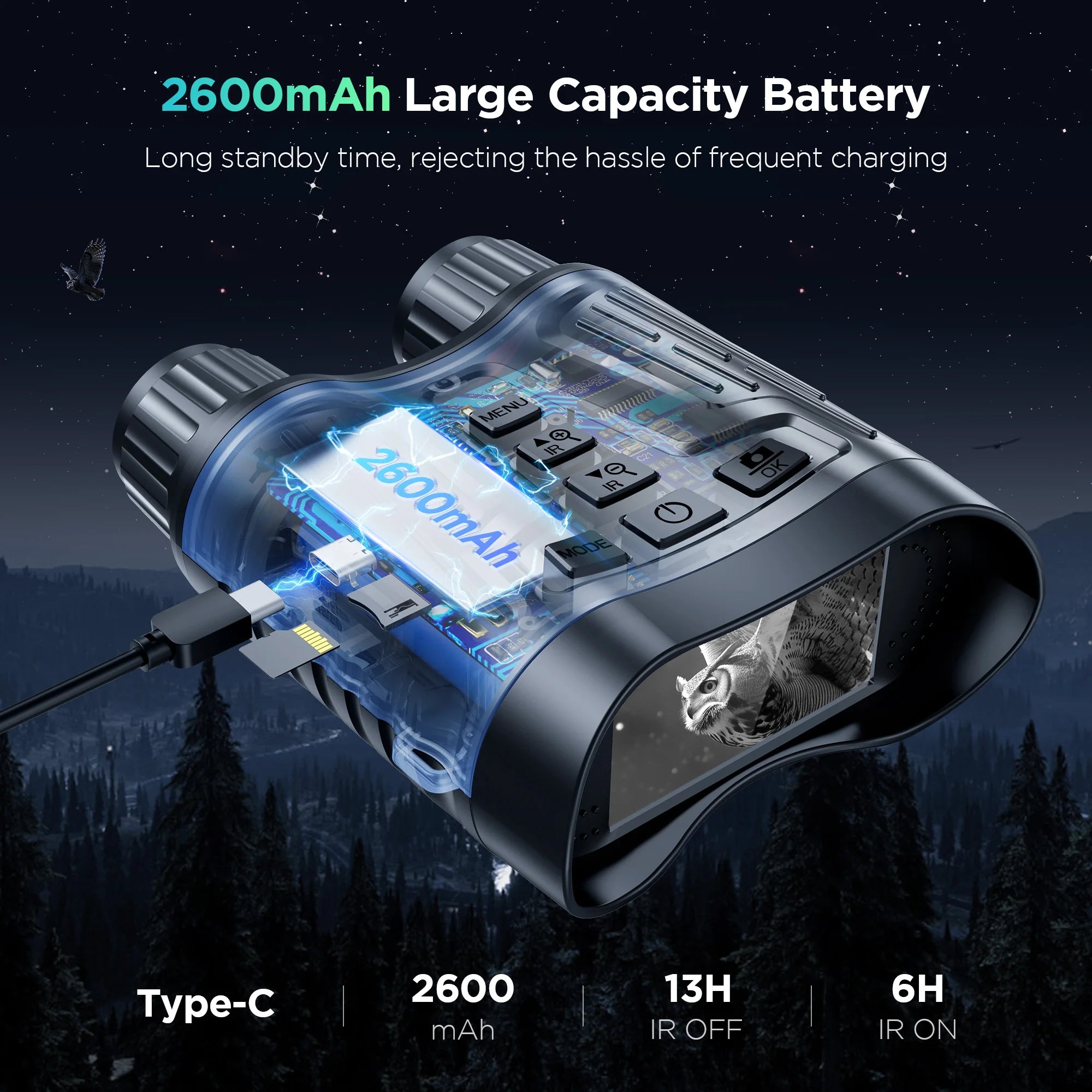 Night Vision Goggles Digital Zoom 1000ft HD 1080P