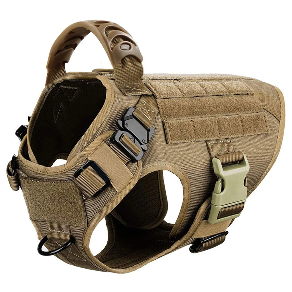 6pc Tactical Dog Harness, Collar, And Leash Set