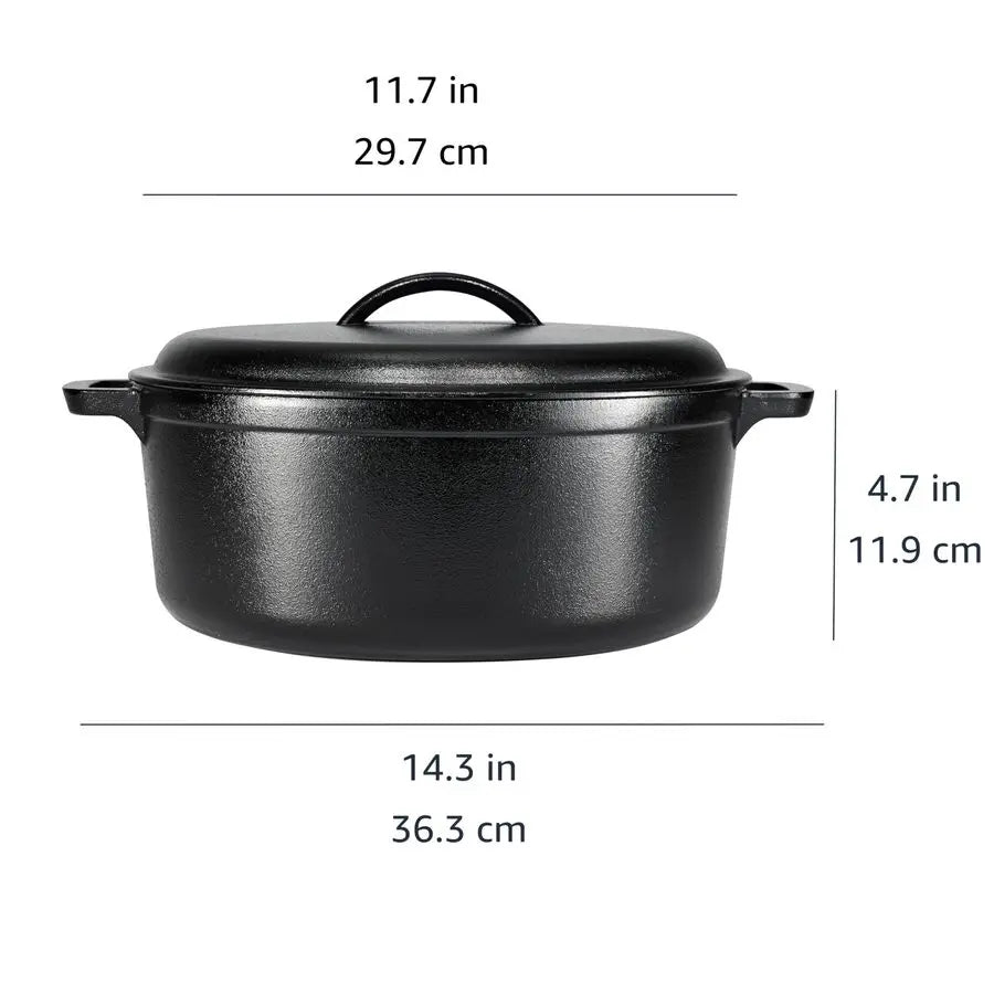 Pre-Seasoned Cast Iron Dutch Oven Pot with Lid