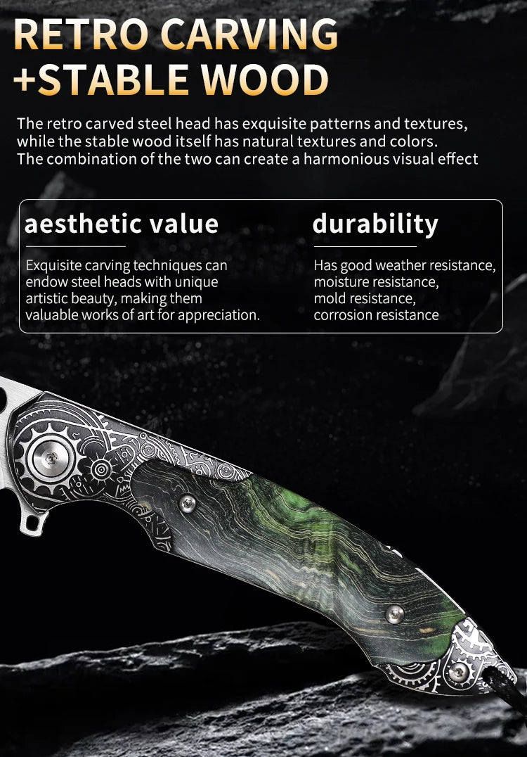 High Quality Handmade M390 Steel Folding Pocket Knife