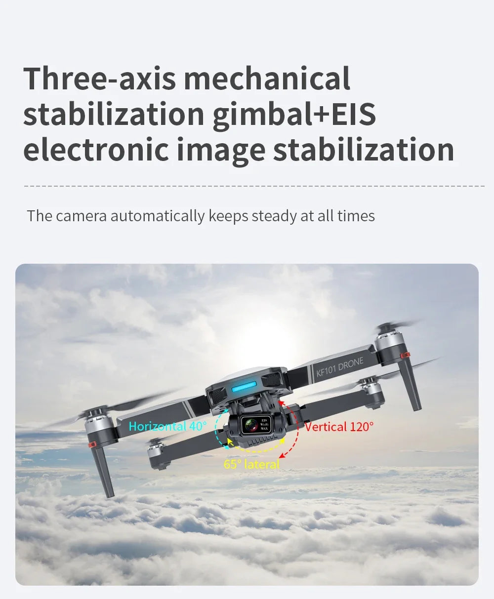 4K GPS Drone with Obstacle Avoidance & 3-Axis Gimbal - 5km Range