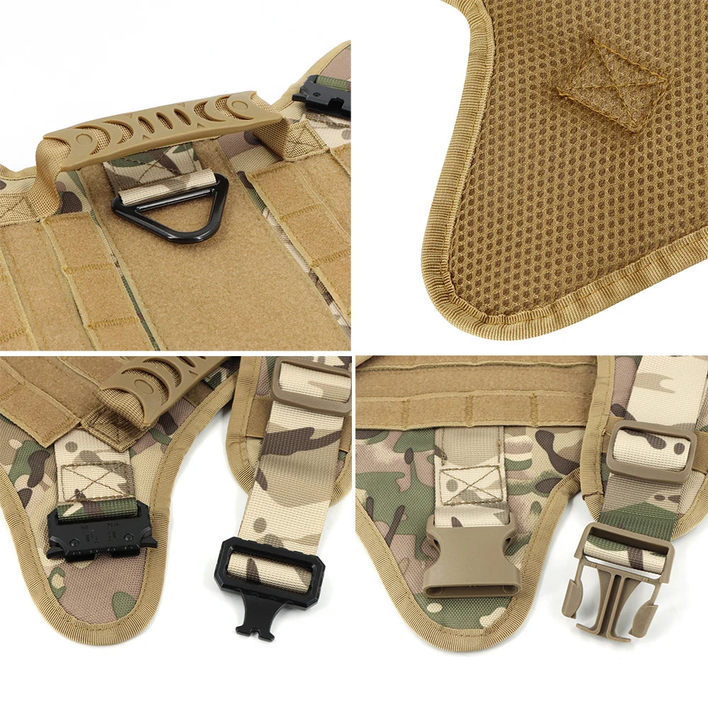 Tactical Harness Collar Leash Set (S/M) - Complete Training System for Small & Medium Dogs