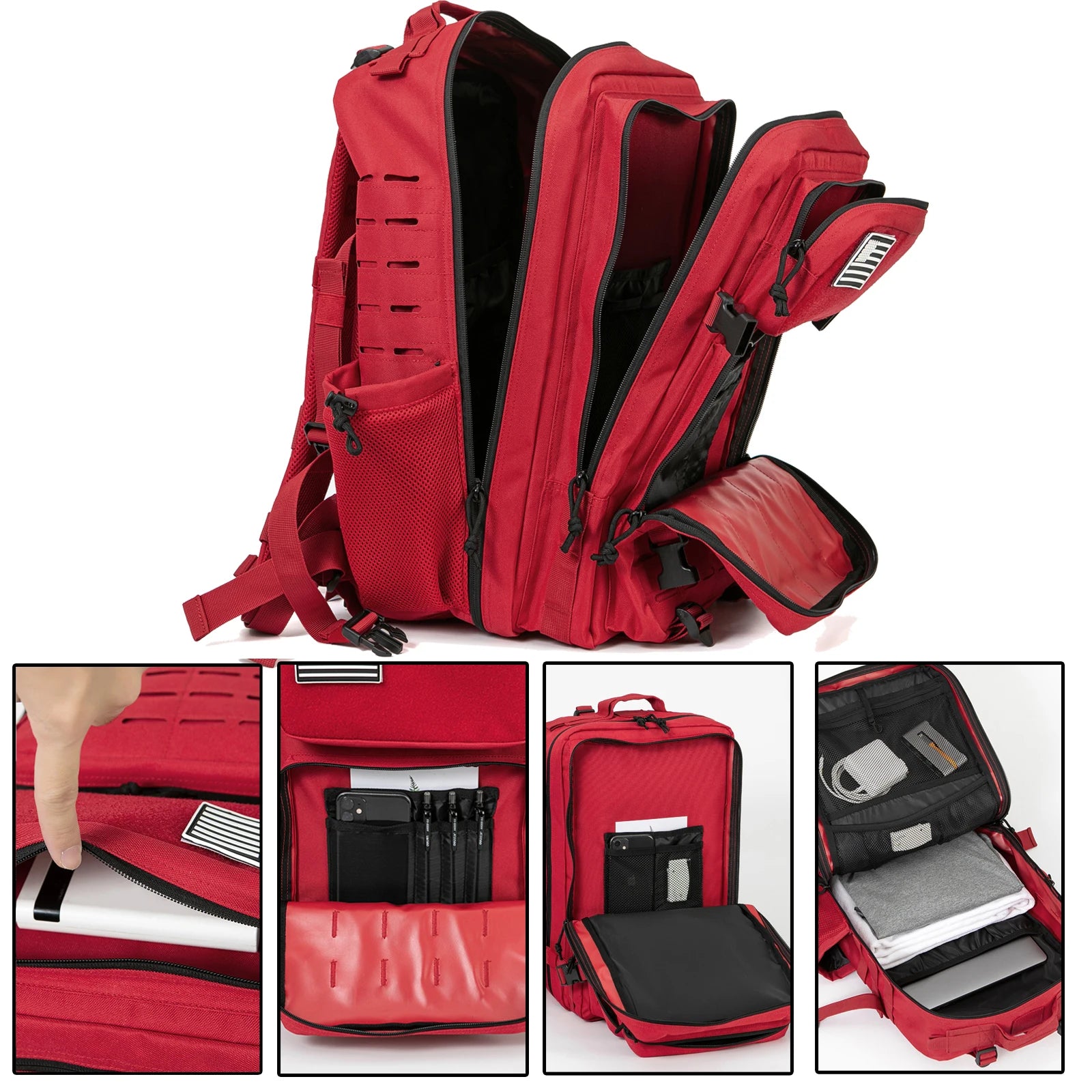 45L Tactical Backpack with Cup Holders