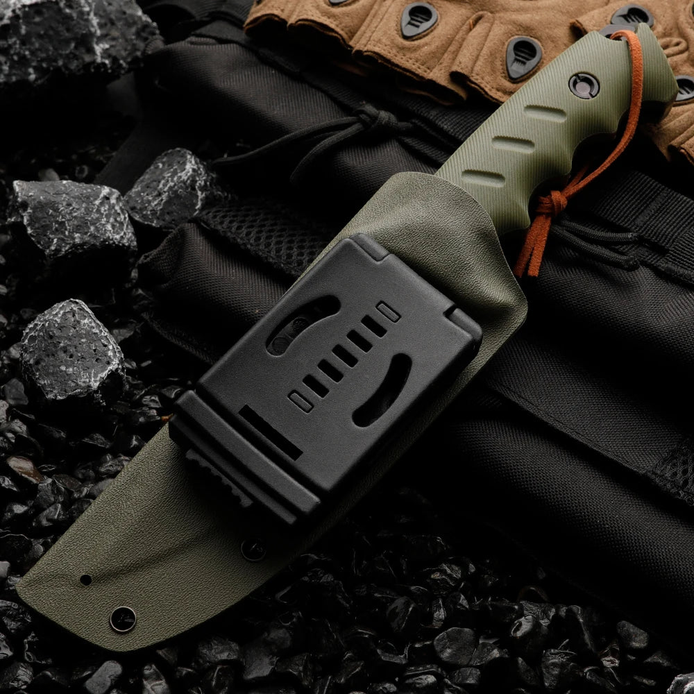 High-quality 440C steel fixed blade, straight outdoor knife