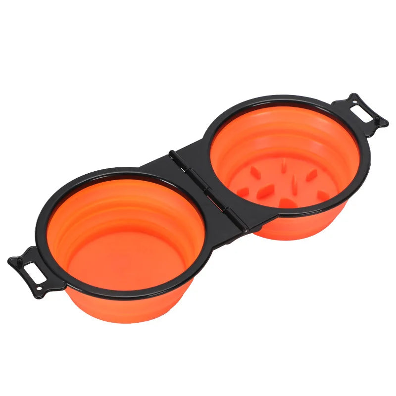 2-in-1 Foldable Dual Feeding, Drinking Bowl