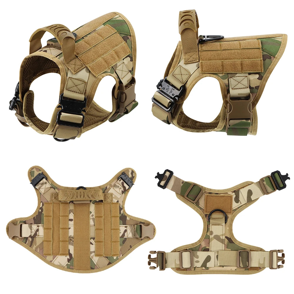 Tactical Harness Collar Leash Set (S/M) - Complete Training System for Small & Medium Dogs