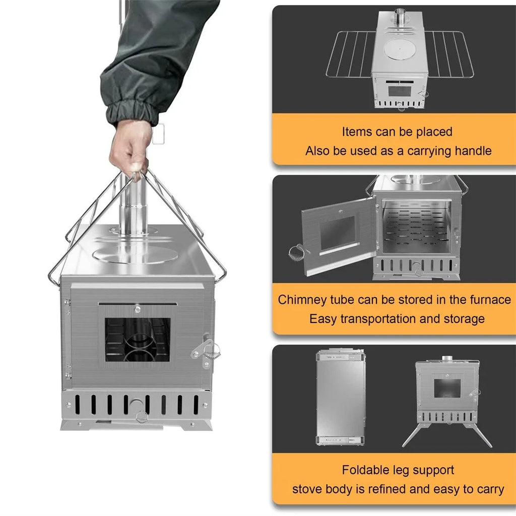 Portable Hot Tent Wood Burning Stove