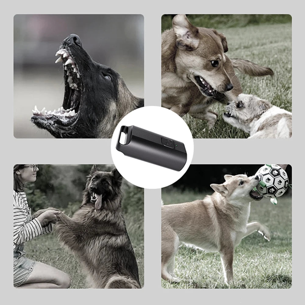 Ultrasonic Anti-Barking Device, Rechargeable with LED Flashlight