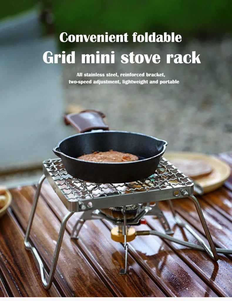 Folding Stainless Steel Campfire Grill Grate