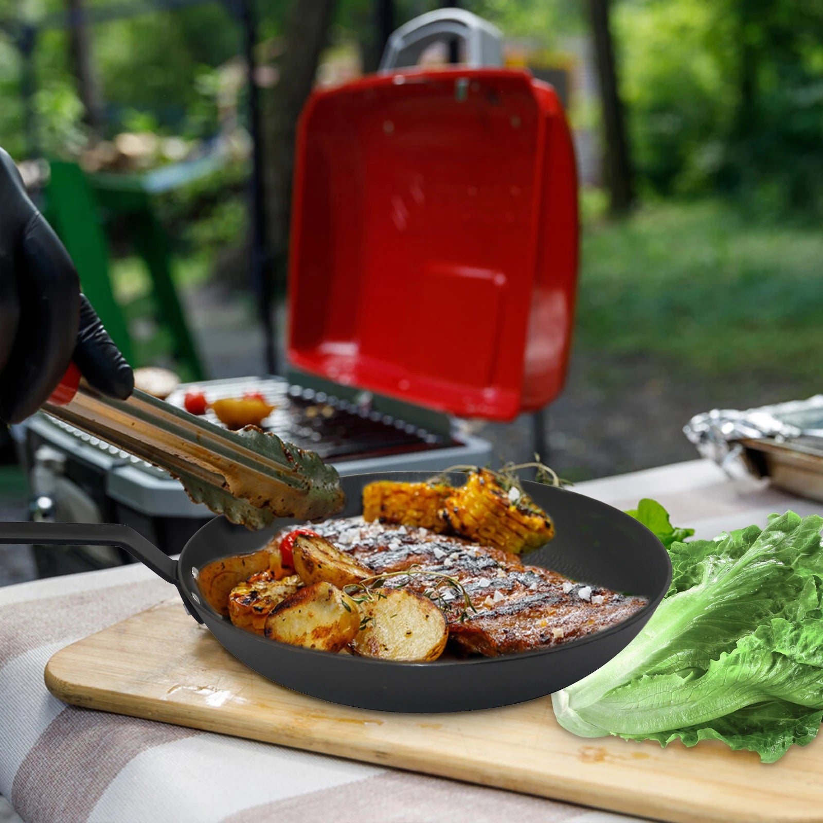 Lightweight 12" Pre-Seasoned Cast Iron Skillet