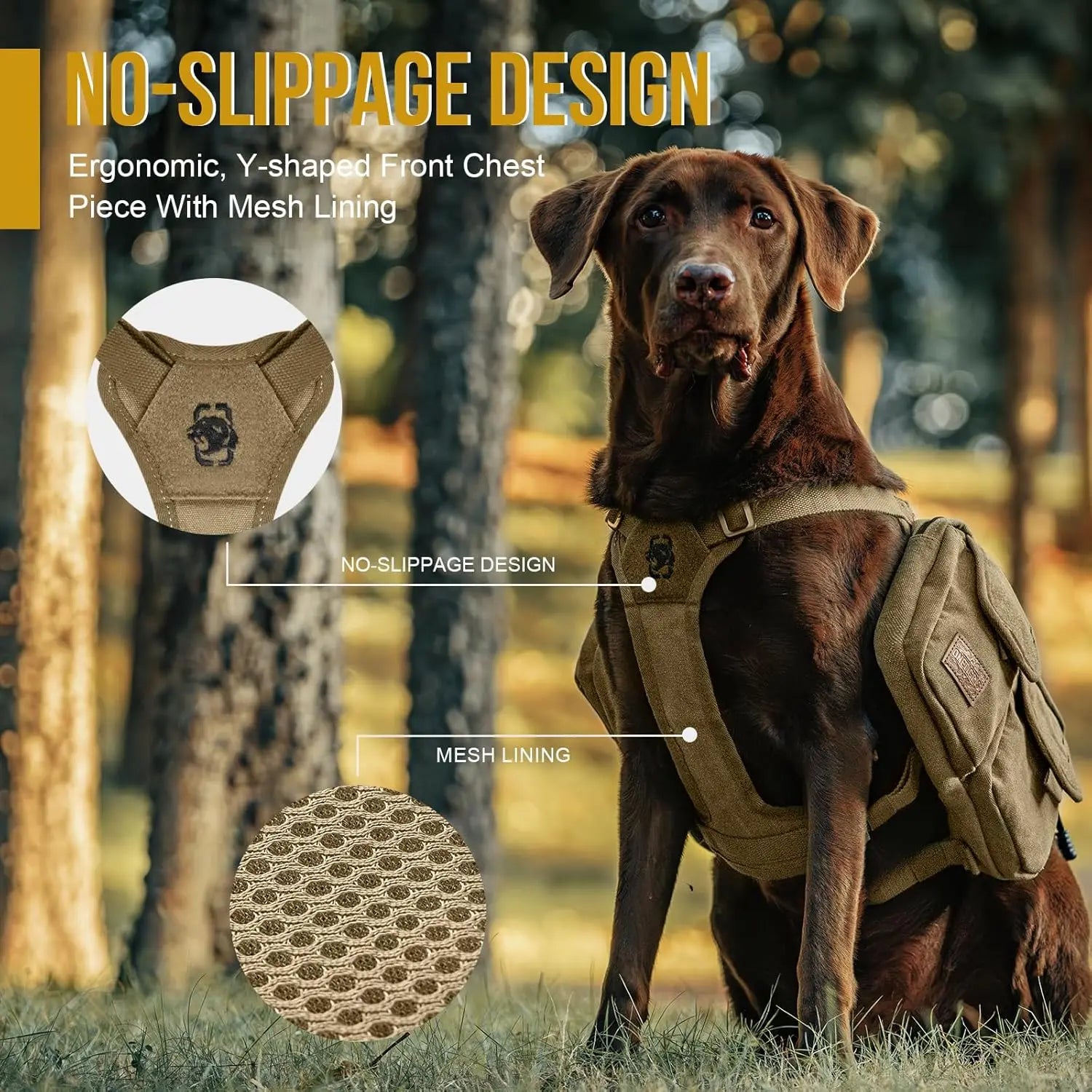 Dog Backpack with Saddlebags