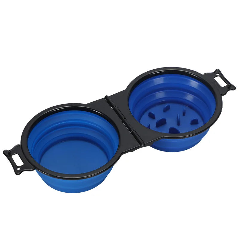 2-in-1 Foldable Dual Feeding, Drinking Bowl