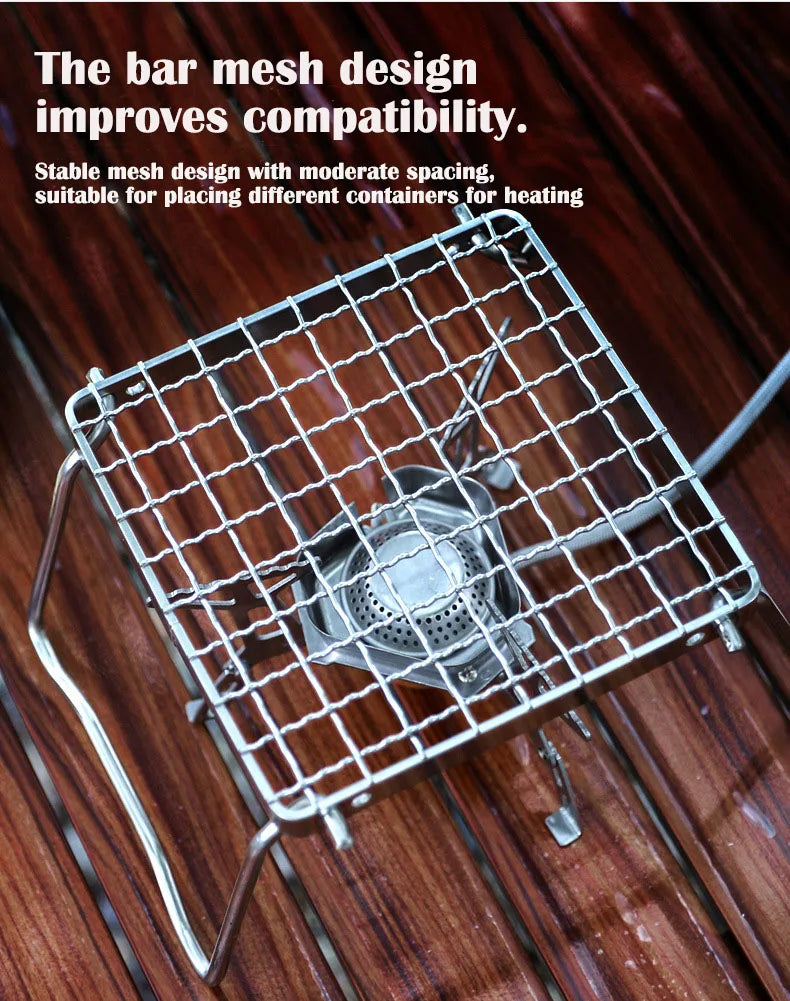 Folding Stainless Steel Campfire Grill Grate