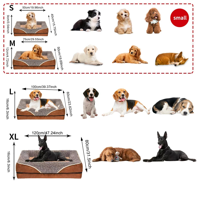 All-season dog bed, removable and washable